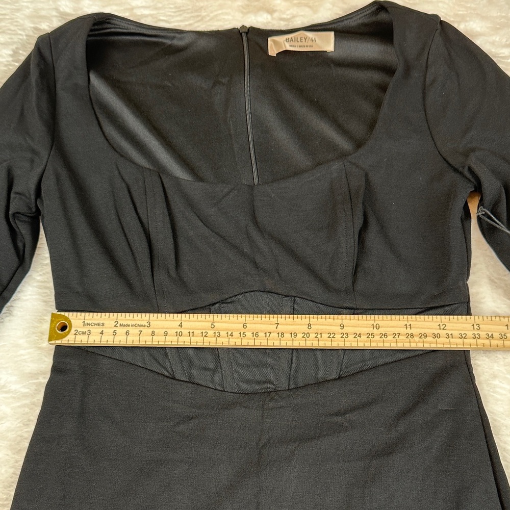 NWT Bailey 44 Gizella Dress Black Long Sleeve Bodycon Dress Size Small MSRP $218 - Picture 6 of 11